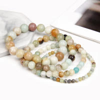 Pulsera de Piedra Mineral Zebra Rosa Frostada Natural Hecha a Mano Joyería de Meditación de Yoga - details 24