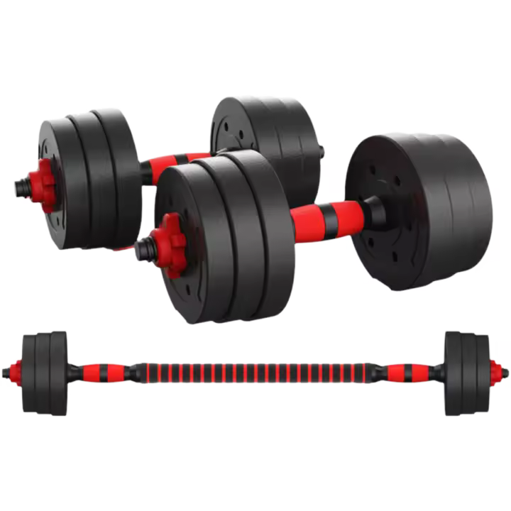 Rcynview  Set de Mancuernas Ajustables  Hierro Fundido Estilo Barbara Peso de 10 a 50kg - 1