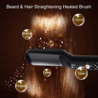 3 in 1 Quick heat Hair styling straightening comb PTC heater Electric hair straightener Beard straightener - details 2