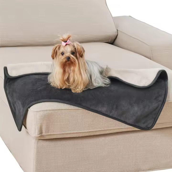 Lesure Manta Impermeable para Perros de Gran Tamaño - Manta Lavable para Perros 152x203 cm, Protector para Sofá en Pile Sherpa, Manta para Gatos Suave y Suave, Gris - 1