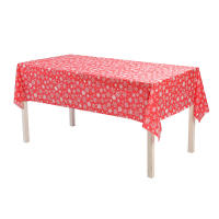 3 uds PEVA impermeable Navidad desechable decoración navideña copo de nieve mantel de fiesta 137X274 CM - details 1