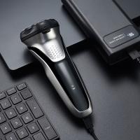 Maquinilla de afeitar eléctrica para hombre, afeitadora recargable, recortadora emergente - details 9