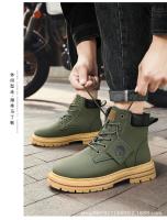 Botas de hombre con cordones, novedad de invierno 2023, botas altas de ocio que combinan con todo, botas informales antideslizantes de tendencia, botas planas de goma para hombre - details 16