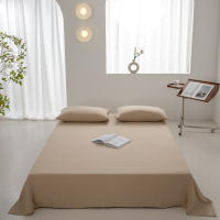 Bonenjoy-sábanas planas de Color liso para el hogar, ropa de cama agradable para la piel, 180x230/230x250cm, sin funda de almohada, 1 unidad - details 3