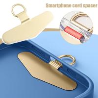 Parche de cordón de Metal para teléfono móvil, tarjeta Universal de acero inoxidable, funda ultrafina antipérdida para teléfono inteligente, Clips de lengüeta de cuerda colgante, 5 uds. - details 1