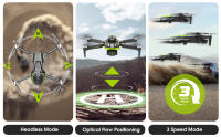 Drone con Cámara 1080P HD, Adecuado para Principiantes, Motor Sin Escobillas Drone 45 Minutos de Tiempo de Vuelo Largo Altitud Hold Evitación de Obstáculos RC Quadcopter Juguetes, Adecuado para Niños Adultos, Verde - details 2