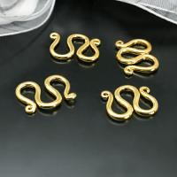 Cierre de latón color oro de 18K en forma de S y M para pulseras y collares, suministros para la fabricación de joyería, accesorios para bricolaje. - details 67