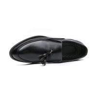 Zapatos formales de negocios a la moda para hombre con borlas, piel de vaca de suela suave, plantillas informales de malla de cuero para primavera y otoño - details 14