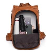 Mochila de cuero de alta calidad para mujer, bolso de hombro femenino Vintage, bolso de viaje antirrobo, Mochilas escolares para niñas - details 29