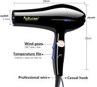 Secador de Pelo Profesional y Potente con Ajuste de Aire Frío y Caliente, Boquilla para Herramientas de Peluquería - details 10