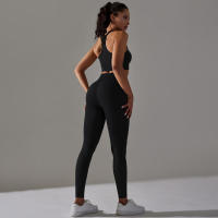 Hamidou-Conjunto de Yoga sin costuras para mujer, ropa deportiva para gimnasio, sujetador de entrenamiento, mallas de cintura alta para correr, traje para Fitness - details 10