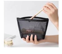 Neceser de viaje para mujer, bolsa de aseo de malla negra transparente, organizador de maquillaje, bolsa de lavado, pequeña y grande - details 26