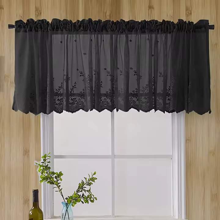 Cortina corta Jacquard moderna para dormitorio, cortina de ventana para puerta de gabinete, decoración del hogar, cortinas cortas para cafetería y sala de estar - 1