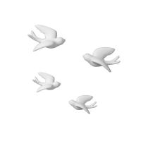 Murales de pájaros de cerámica 3D, decoraciones colgantes de pared, artesanías, adornos para el hogar, 1 unidad - details 4