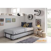 24 Cama Nido con 2 somieres Estructura Reforzada Doble Barra Superior + Patas, Acero, 90x190 cm - details 1