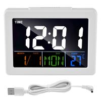 Reloj despertador electrónico de escritorio con pantalla LCD grande a Color, pantalla de fecha y temperatura - details 2