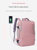 Mochila De Viaje De 16 Pulgadas Para Mujer, Morral Para Ordenador Portátil Con Carga USB Y Bolsa Para Zapatos - details 5