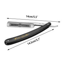 Maquinilla de afeitar de acero inoxidable para hombre, navaja de afeitar Manual, recta, de alta calidad, modelo Gold Dollar 66 - details 4