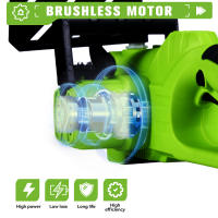 ONEGREEN-motosierra eléctrica sin escobillas de 6000W y 12 pulgadas, sierra de batería inalámbrica, herramienta eléctrica para carpintería de jardín para juego de batería de 21V y 18V - details 7
