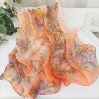 Verde Hierba mujeres elegante gasa Georgette Bandana bufanda verano playa protector solar fino Hijab - details 15