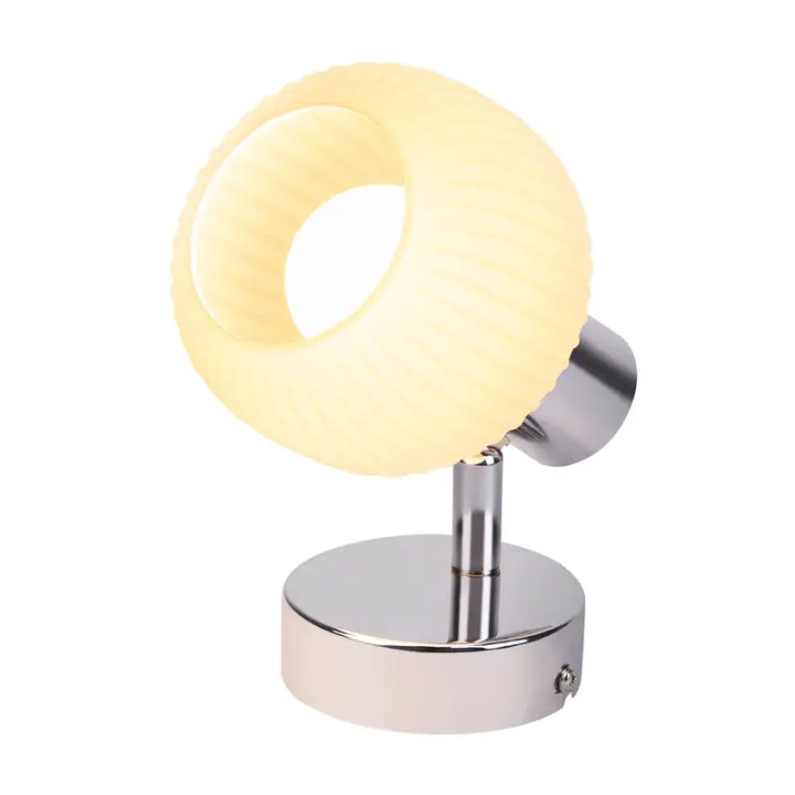 CBJKTX Foco de techo blanco E14, pantalla de cristal vintage, foco moderno para interiores, para dormitorio, sala de estar - 1