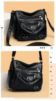 Bolso cruzado de cuero suave de gran capacidad para mujer, bolso de mamá moderno, combina con el día a día - details 5