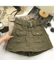 Falda de Denim de Cintura Alta para Mujer Estilo Coreano Versátil Cinturón Moda de Talla Grande - details 0