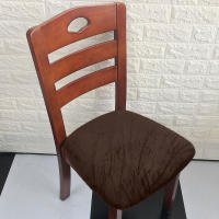 Fundas para cojines de asiento súper suaves de tela de terciopelo, fundas elásticas para sillas, para Hotel, banquete, comedor, sala de estar, 1/2/4/6 piezas - details 18