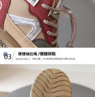 Zapatos deportivos para niños nuevos zapatos de invierno para invierno zapatos casuales de cuero de caña alta para niños zapatos de algodón grandes de terciopelo zapatos para niñas - details 4