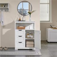 Armario de Baño de Madera Diseño de Cajón y Estante Ajustable Ideal para Cocina y Sala de Estar - details 9