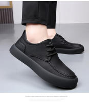 Zapatos de herramientas yuppie de moda transpirables y versátiles, zapatos casuales de suela blanda de cuero genuino para hombres - details 11
