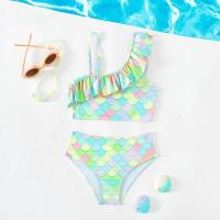 Traje de Baño de Niña de Cintura Angular con Borlas Secado Rápido, Transpirable, Estampado - details 5