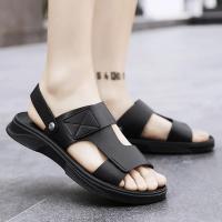 2025 nuevas sandalias de piel de vaca de primera capa zapatos de playa de cuero transpirable para hombres casual suela suave de mediana edad y ancianos papá zapatos de los hombres. - details 20