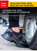 Zapatos de Satén Indestructibles para Hombres Botas de Trabajo de Acero Antideslizantes Transpirables a Prueba de Agujas Ligeras y Cómodas - details 7