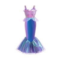 AmyStylish Niñas Princesa Sirena Ariel Cosplay Halloween Fiesta de Cumpleaños Verano Playa Vacaciones Vestido - details 23
