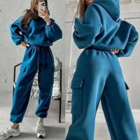 Nuevo conjunto de sudadera con capucha deportiva de ocio a la moda para mujer de otoño e invierno - details 1