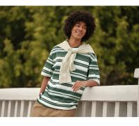 Camiseta de Verano 2025 para Hombres Semir Manga Corta, Rayas Coloridas, Ropa Casual Versátil - details 8