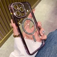 Funda Transparente de Diamante para iPhone Carga Inalámbrica Magnética Accesorios de Electrónica - details 9