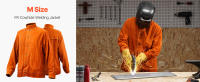 Chaqueta de soldadura resistente a las llamas SucceBuy - Talla M, chaqueta de seguridad de cuero de vaca duradera, impermeable y resistente al calor - details 0