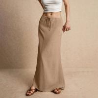 Vacaciones Verano Maxi Cordón Cintura baja A e Faldas casuales Falda larga ajustada Playa Ropa de mujer - details 17