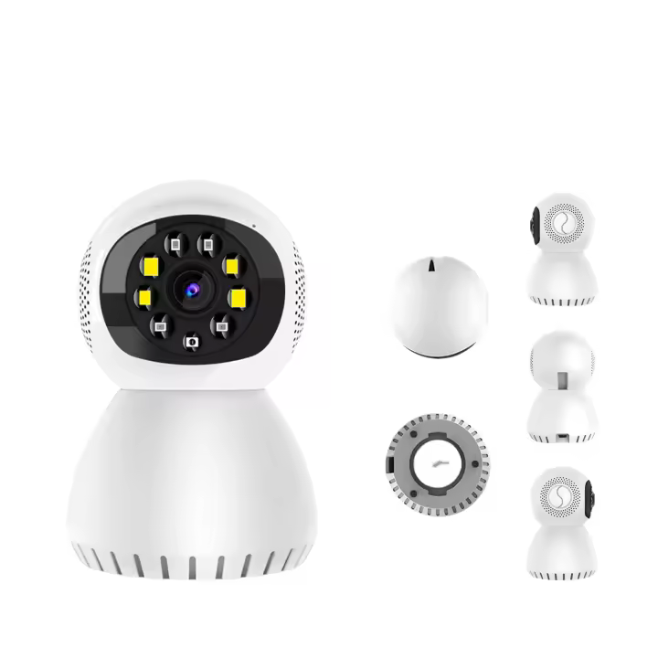 Cámara WiFi de doble banda 5G 1080P visión nocturna a todo color + monitoreo remoto del teléfono móvil, detección inteligente del cuerpo humano + voz bidireccional, cámara de red inalámbrica interior - 1