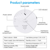 Sensor de Vibración para Ventanas y Puertas Inteligentes Sectyme Tuya WiFi 130dB Alarma de Seguridad para el Hogar Detector de Alarma de Ruptura de Vidrio - details 8