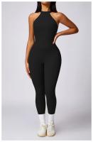 Ropa de yoga de una pieza con diseño de melocotón sin mangas, secado rápido, perfecta para pilates y fiess Fabricado en China - details 1
