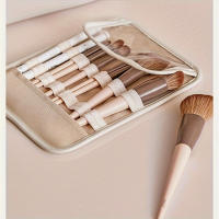 Neceser de maquillaje portátil de viaje con compartimento transparente y cremallera, ideal para los centros de maquillaje - details 1