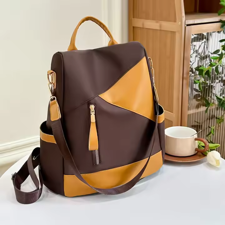 Mochila De diseño antirrobo para mujer, bolso de tela de nailon de alta calidad, elegante - 1