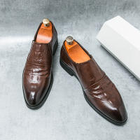 Zapatos de Negocios Formales de Cuero Vintage Británico Cómodos y Transpirables con Tacón Bajo - details 7
