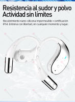 SANLEPUS Auriculares Inalámbricos Bluetooth 5.4 con HiFi y Graves Ultra Potentes - 60 Horas Autonomía, Auriculares Deportivos Abiertos, Diseño Ergonómico - Para Corredores y Amantes del Fitness - details 13