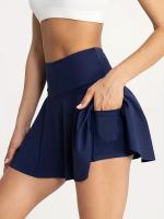 Siéntete genial mientras juegas al tenis: falda deportiva de yoga con pantalones cortos incorporados y bolsillos laterales - details 16