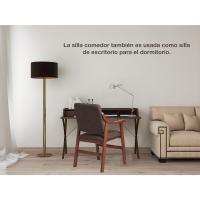 Silla de Comedor de Madera de Cerezo Antimanchas, Espalda Recta, Tamaño 86x54x54 cm, Marrón - details 4