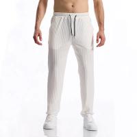 Pit rayé Design tissu hommes pantalons de Sport décontractés pantalons de Sport de gimnastique hommes survêtement pantalons de survêtement course entraînement Jogging pantalons longs - details 1